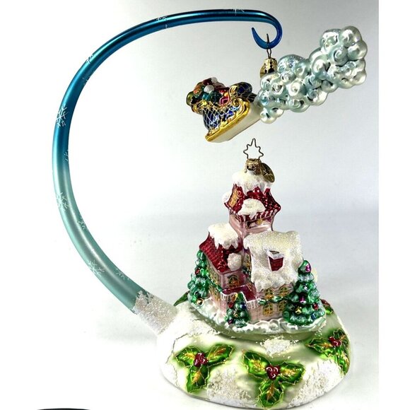 Christopher Radko Midnight Magic Ornament Set 3 Piece Flying Santa Christmas 9" - Picture 7 of 14